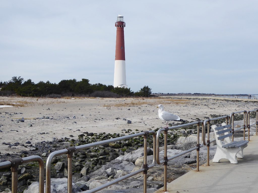 Barnegat Light from the walkway along the inlet