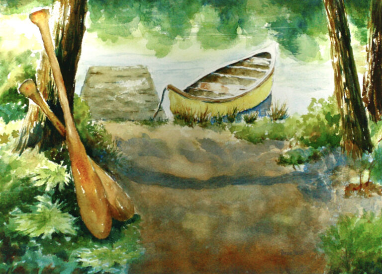 Milford House Canoe by Anne Reid