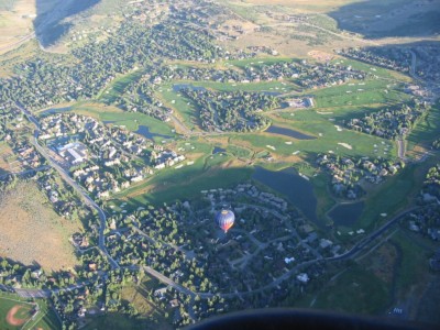 View of Airborne Balloon Taken from a Higher Airborne Balloon, Provo, Utah, 2015 View of Airborne Balloon Taken from a Higher Airborne Balloon, Provo, Utah, 2015, Herb Heineman